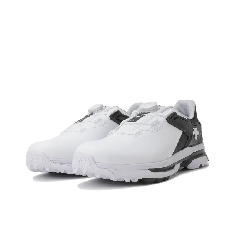 DESCENTE R90 Anti Slip Wear Resistant Low Top Golf Shoes Men's Black White-2