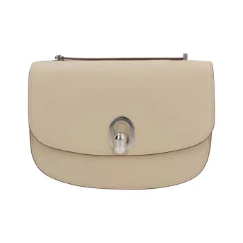 SAVETTE Calfskin Shoulder Bag Women's Beige