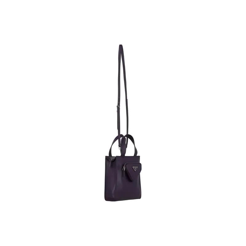 PRADA Calfskin Shoulder Bag Crossbody Bag Handbag Purple-2