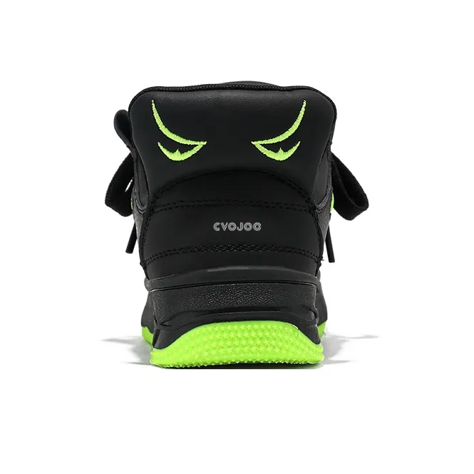 CVOJOO Low Top Skateboard Shoes Unisex Black Green-3