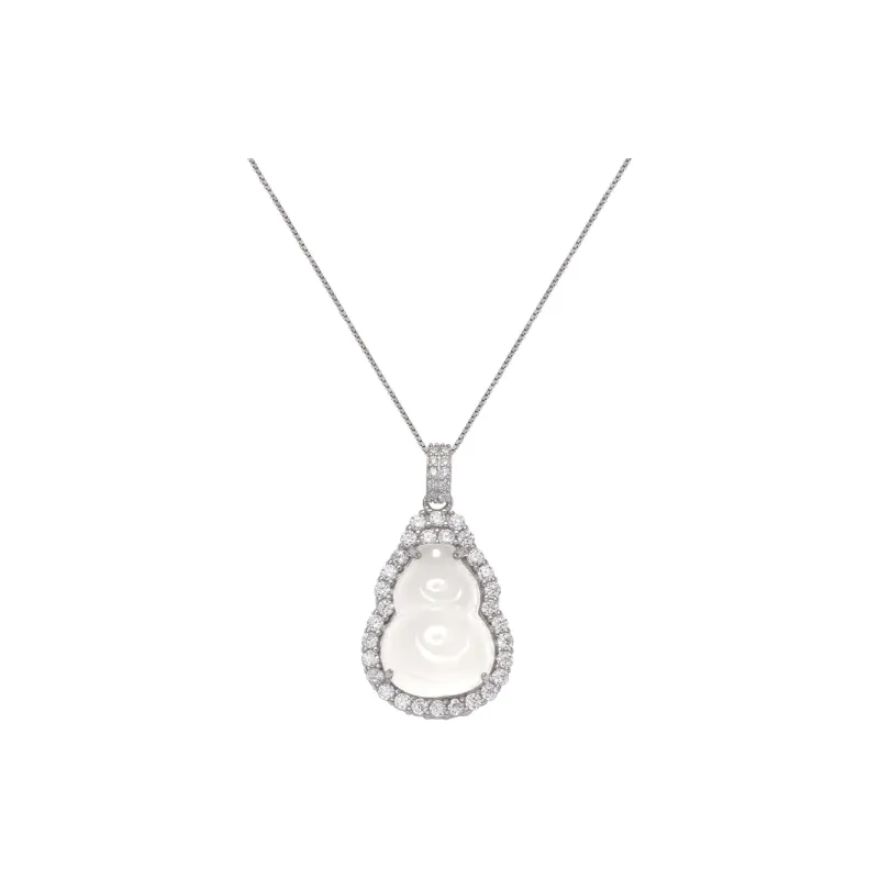 Long Fu Chalcedony Necklaces Women's-0