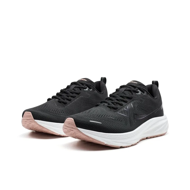 XTEP Thin Base Parsley Anti Slip And Wear Resistant Breathable Low Top Training Running Shoes Women's Black-3