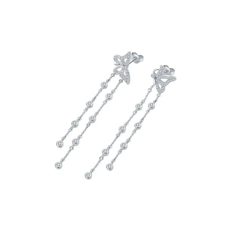 ZHOU LIU FU S925 Silver Drop Earrings Women's-1