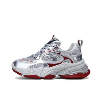 U7 Low Top Chunky Sneakers Men's Gray Red