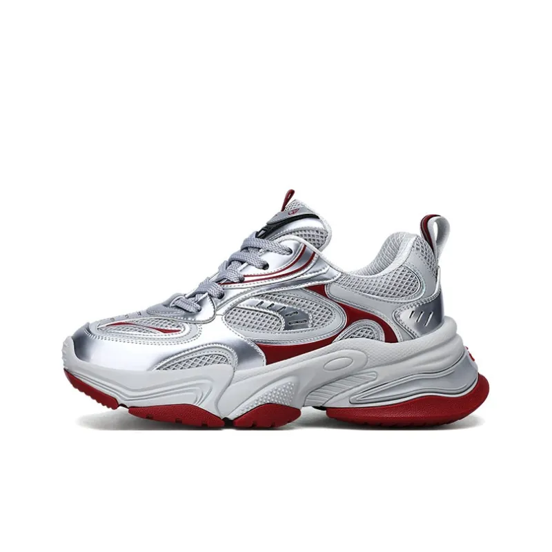 U7 Low-Top Chunky Sneakers Men's Gray Red-0