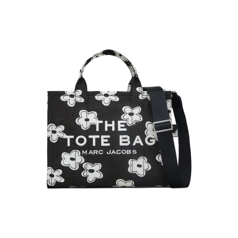 MARC JACOBS The Medium Tote Daisy Black White-0