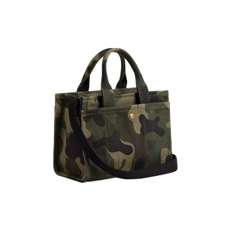 COACH Cargo Canvas Tote Bag Shopping Bag Handbag Small Size Women's Camouflage-1