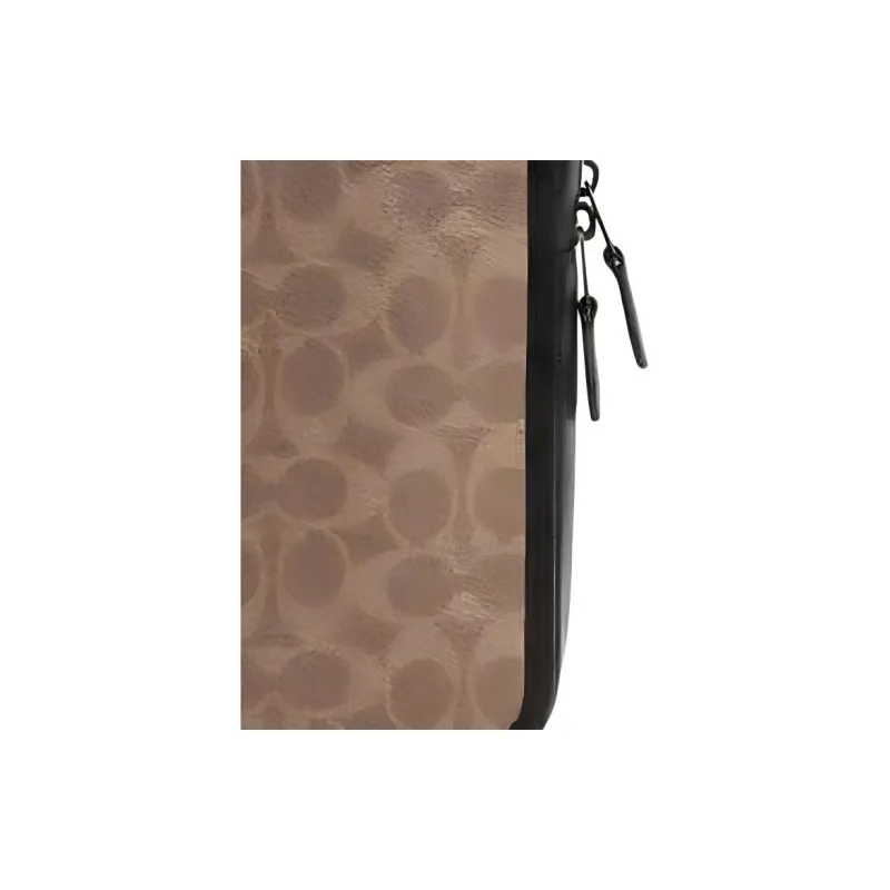 COACH Cow Leather Shoulder Bag, Crossbody Bag, Sling Bag Trumpets Women's Khaki & Black-1