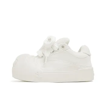 BXWP Anti Slip Wear Resistant Low Top Casual Shoes Unisex White