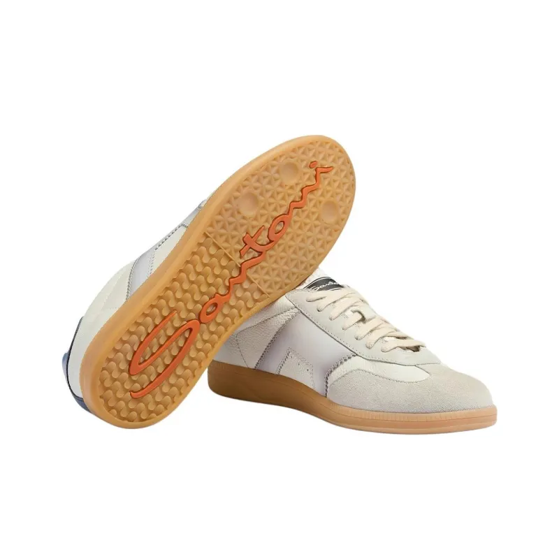 Santoni Colourblock Panelled Lace Up Sneakers-4