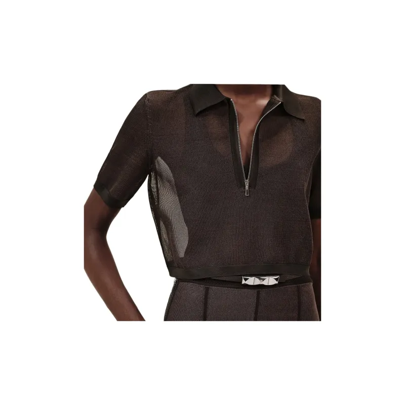 HERMES Polo Shirt Women's Ebony Brown-3