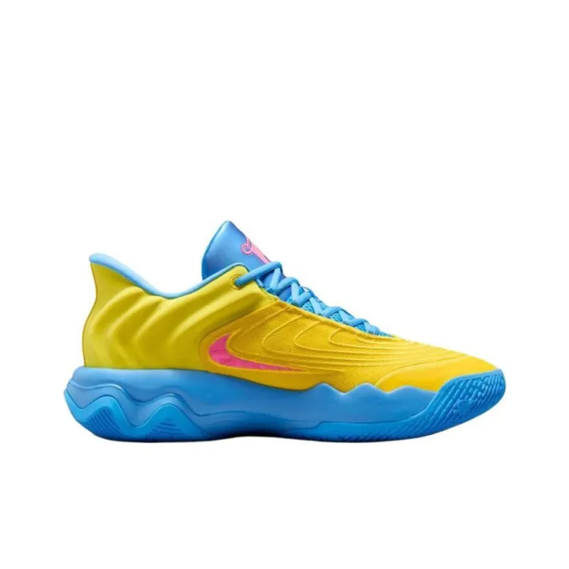 Nike Giannis Immortality 4 Anti-Slip Wear-Resistant Low-Top Basketball Shoes Men's Yellow Blue-1