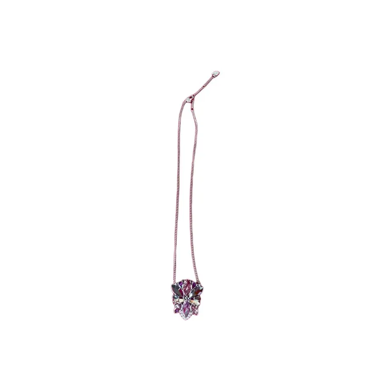 Swarovski Crystal Zircon Necklaces Unisex Silver-1