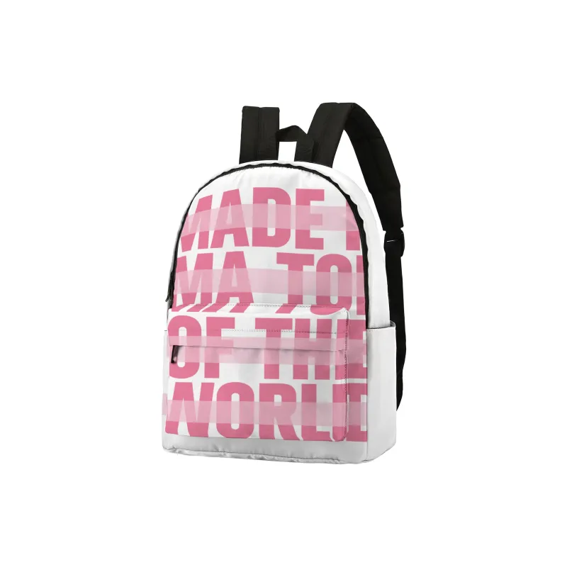 ONRF SOUNDBYTE Collaboration Polyester Water Repellent Backpack Medium Size Unisex White-41