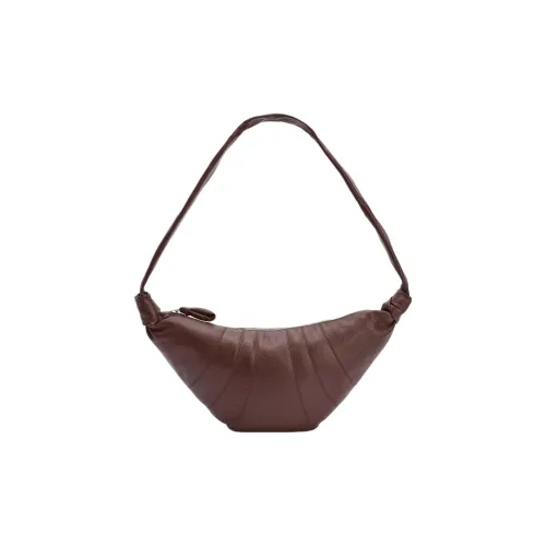 Lemaire Croissant Series Leather Croissant Bag Crossbody Bag Shoulder Bag Medium Size Unisex Roasted Mountain Walnut