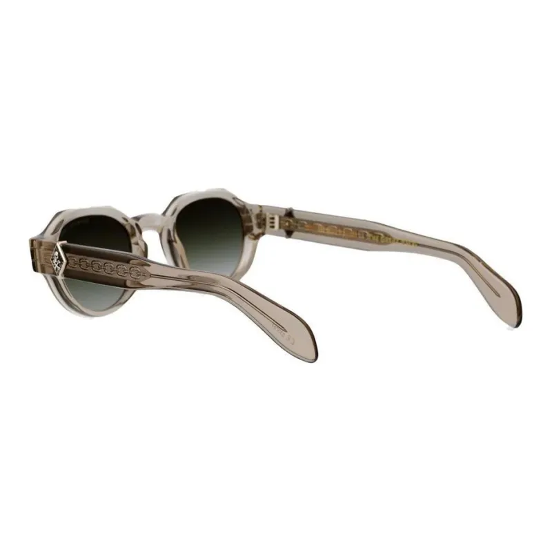 Cutler And Gross Acetate Irregular Shape Sunglasses Women's Brown-3