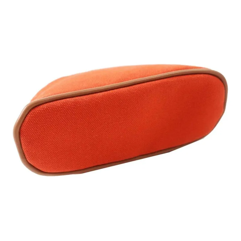 HERMES Bolide Cotton Canvas Bowling Bags, Makeup Bags, Travel Storage Bags Women's Orange-2