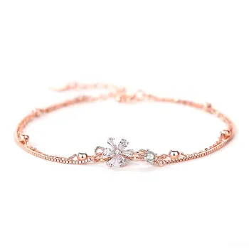 Regalrose 925 Sterling Silver Bracelets Women's Rose Gold