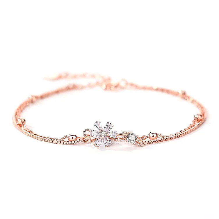 Regalrose 925 Sterling Silver Bracelets Women's Rose Gold-0