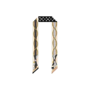 LOUIS VUITTON Silk Scarves Women's Black
