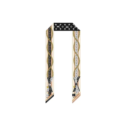 LOUIS VUITTON Silk Scarves Women's Black
