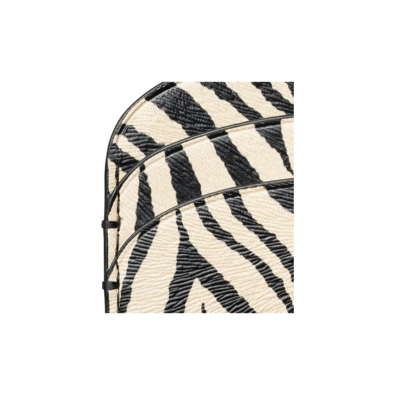 A.P.C Cow Leather Card Holder Women's Black & Beige-3