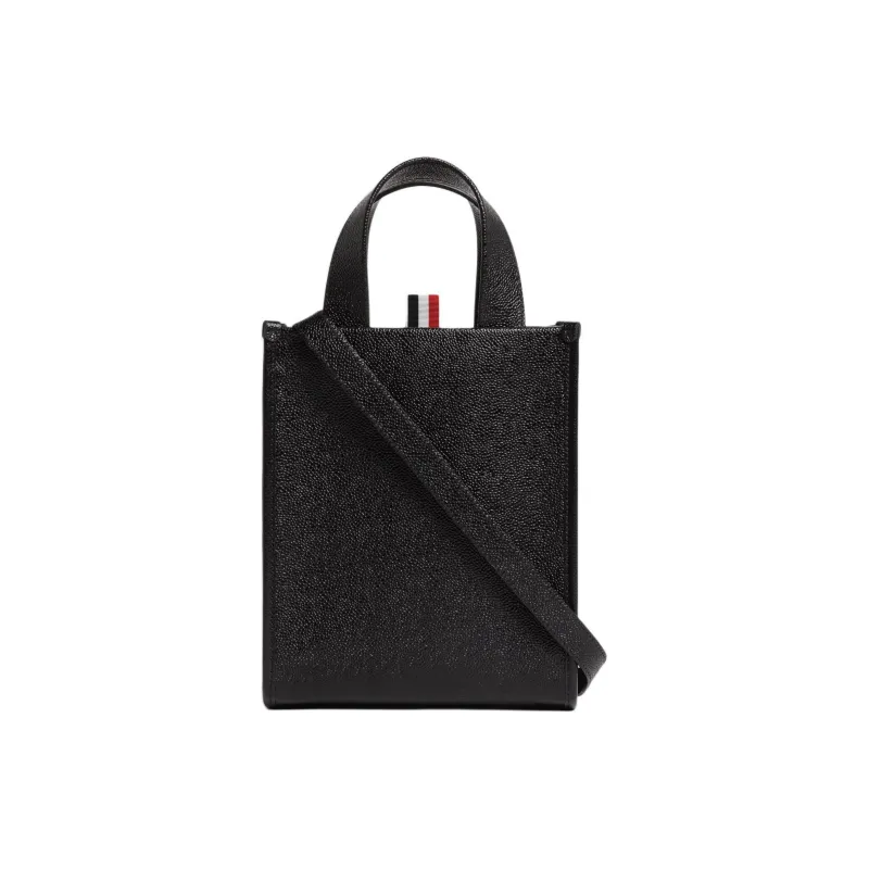 THOM BROWNE· Calfskin Shoulder Bag Crossbody Bag Handbag Small Size Men's Black-3
