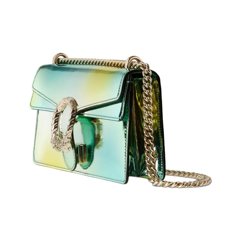 GUCCI Dionysus Leather Shoulder Bag Regular Women's Green-1