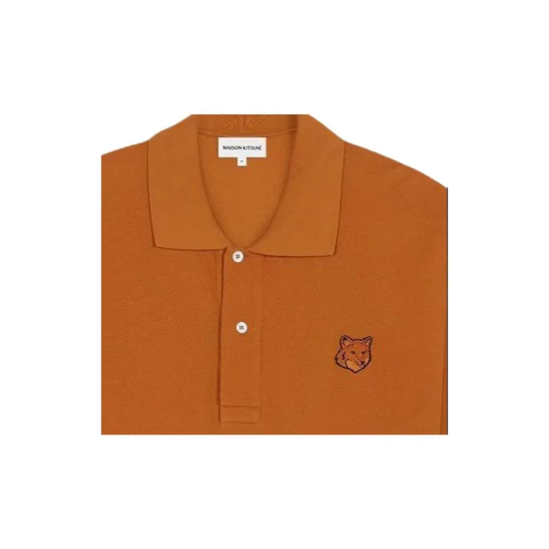 Maison Kitsune SS24 Polo Shirt Men's Tobacco-2