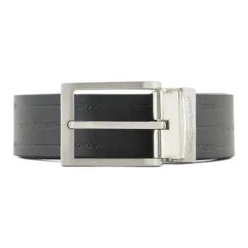 EMPORIO ARMANI Reversible Leather Belt With Embossed Logo