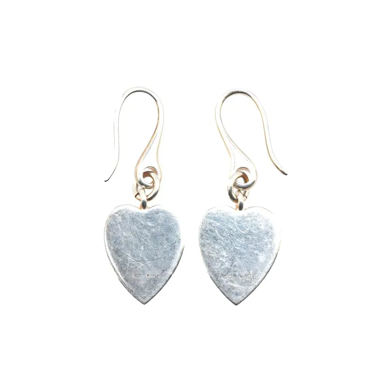 GUCCI 2000 2024 Sterling Trademark Heart Drop Earrings Costume Earrings-1