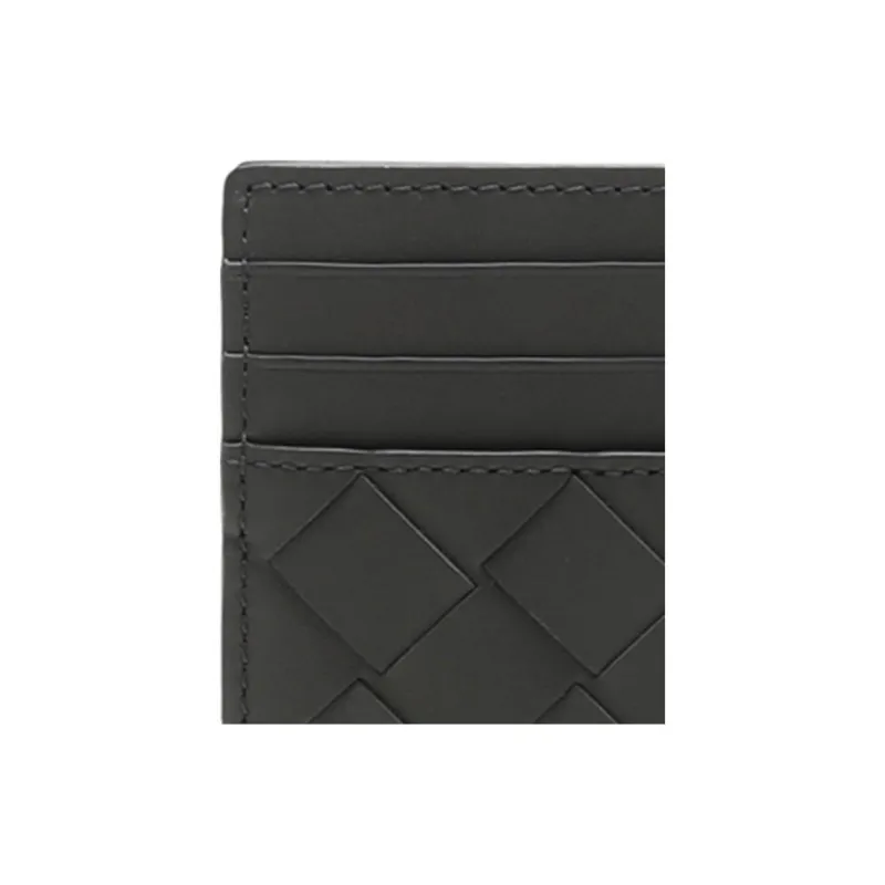 Bottega Veneta Cow Leather Card Holder Unisex Black-4