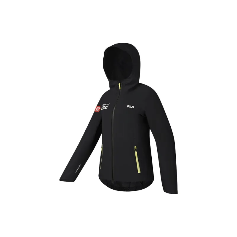 FILA CYCLING Waterproof, Windproof, And Quick Dry Windbreaker Jacket Women's Pitch Black-1
