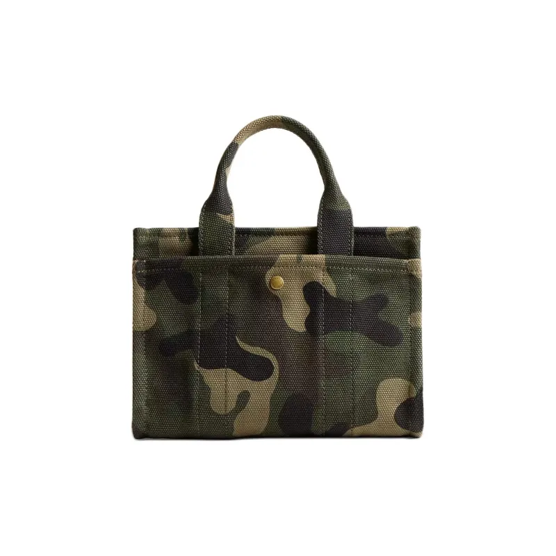 COACH Cargo Canvas Tote Bag Shopping Bag Handbag Small Size Women's Camouflage-2