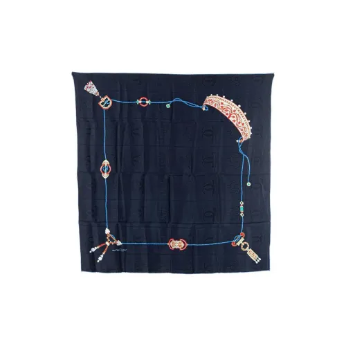 CARTIER Silk Silk Scarves Women's Blue