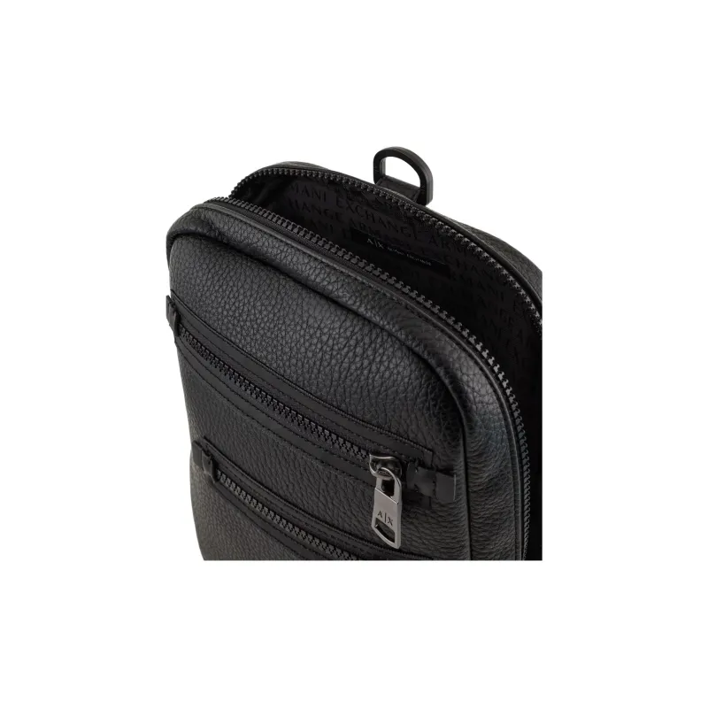ARMANI EXCHANGEAE Polyester Shoulder Bag, Crossbody Bag Men's Black-4