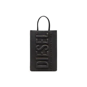 DIESEL Cotton Tote Bag, Shopping Bag, Shoulder Bag, Handbag Men's Black