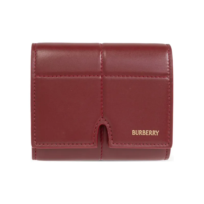 Burberry Snip Logo stamp Leather Wallet-0