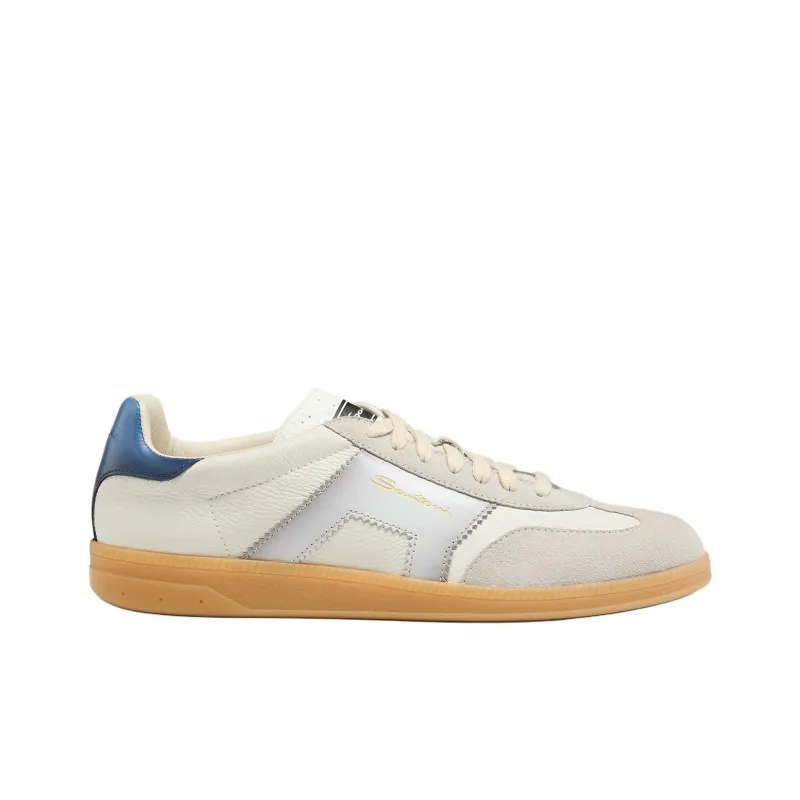 Santoni Colourblock Panelled Lace Up Sneakers-1