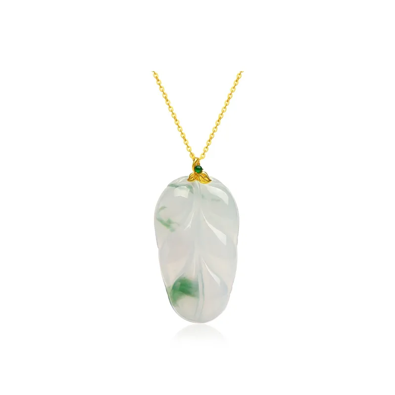 With The Heart Of The Jade Ice Glutinous Jadeite Necklaces Women's-0