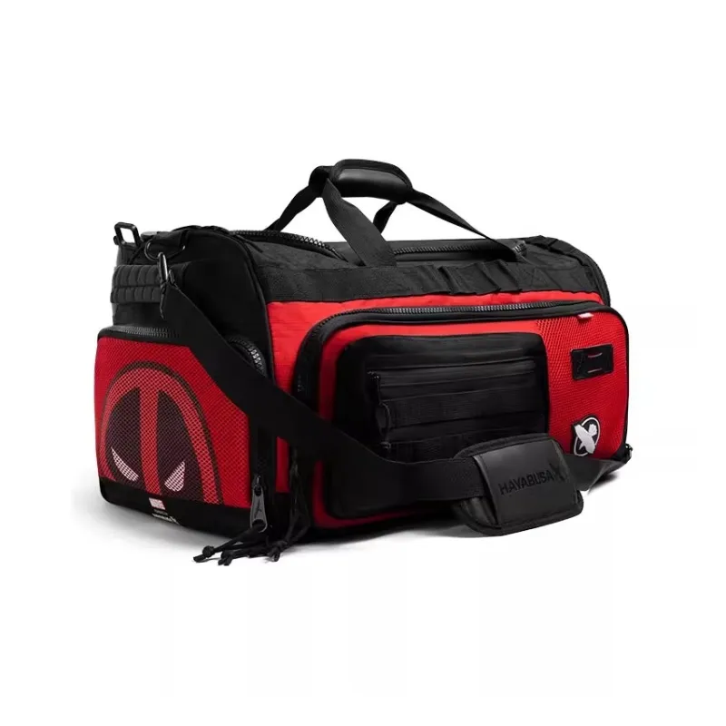 HAYABUSA Marvel Collaboration Hero Collection Breathable Mesh Fabric Crossbody Bag Handbag Gym Bag Men's Punisher Black-5