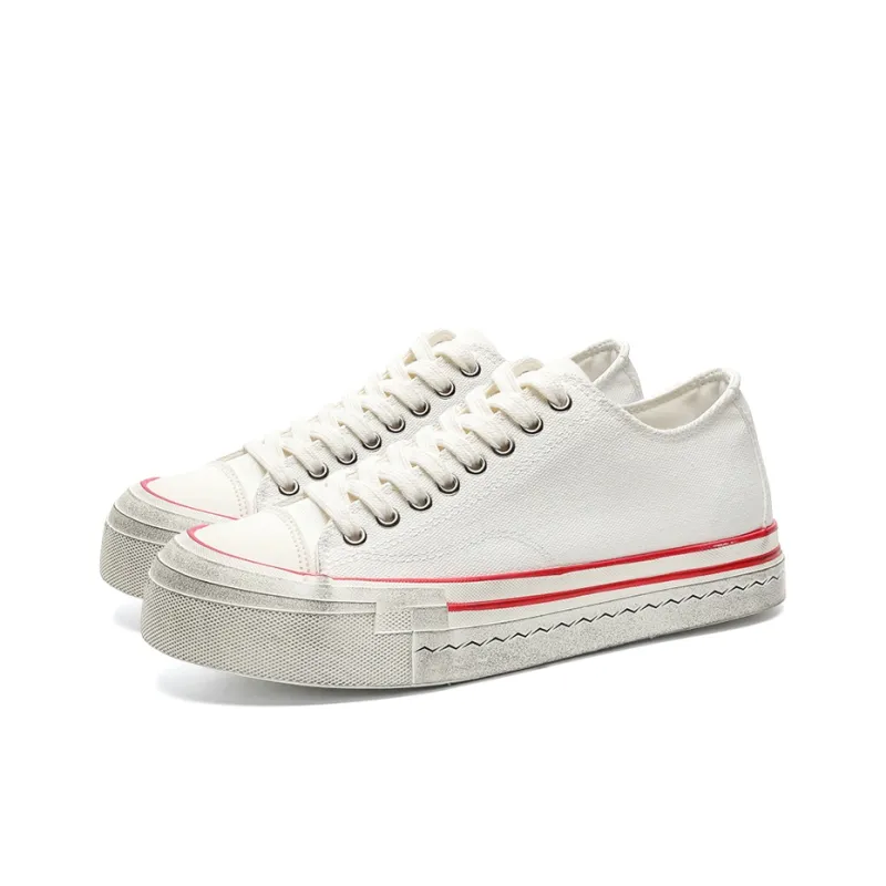 OUGLEMEN Lightweight Height Increasing Low Top Canvas Shoes Men's Gift Box Set-24