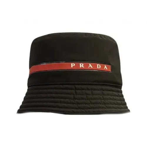 PRADA Polyester Bucket Hats Men's Brown