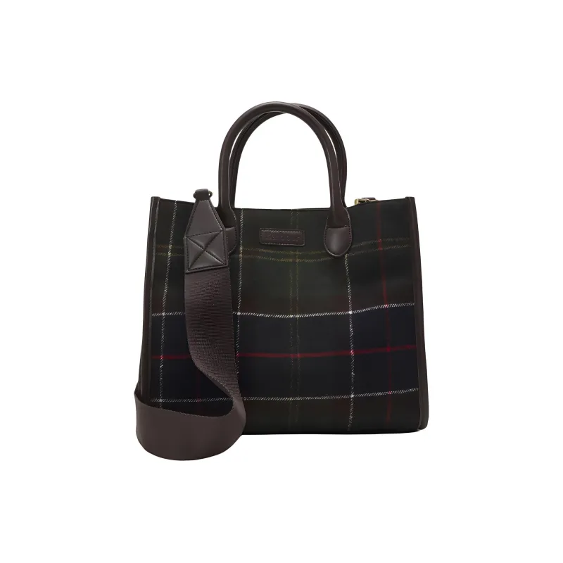 BARBOUR Polyester Tote Bag Shopping Bag Shoulder Bag Handbag Women's Classic Lattice-1