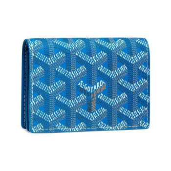 GOYARD MALESHERBES Canvas With Leather Card Holder Unisex Blue
