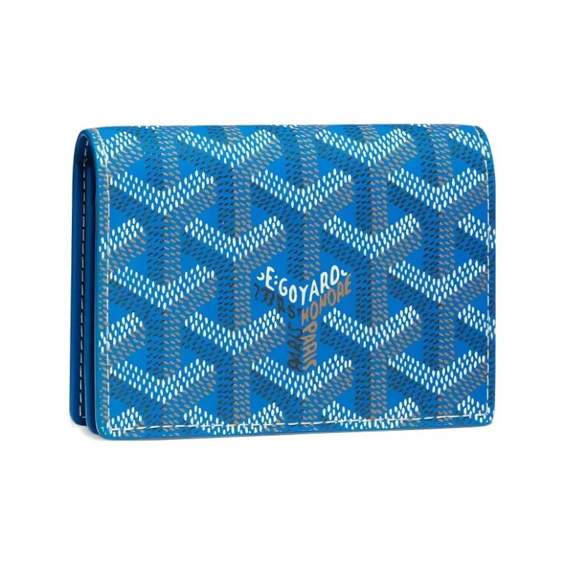 GOYARD MALESHERBES Canvas With Leather Card Holder Unisex Blue-0
