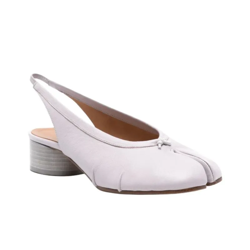 Maison Margiela Tabi Chunky Heel High Heels Women's Light Purple-2