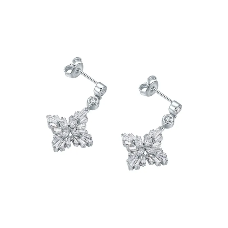 ZHOU LIU FU S925 Silver Hoop Earrings Women's-1