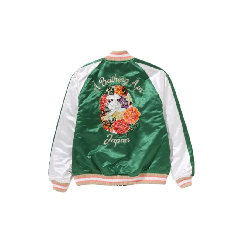Bape Japanese Peony Embroidery Reversible Souvenir Jacket-1