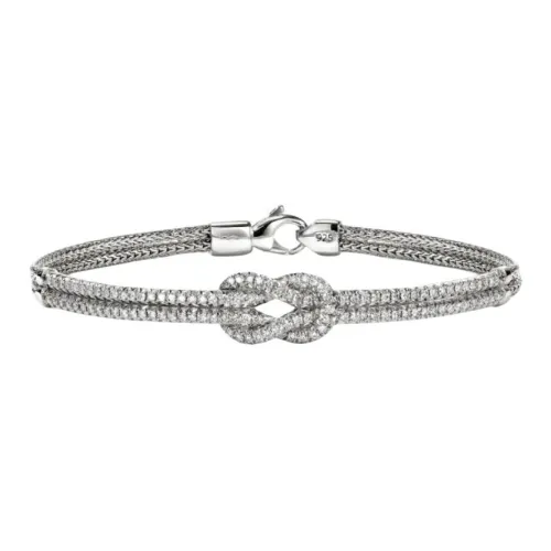 John Hardy Sterling Silver Love Knot Diamond Bracelet